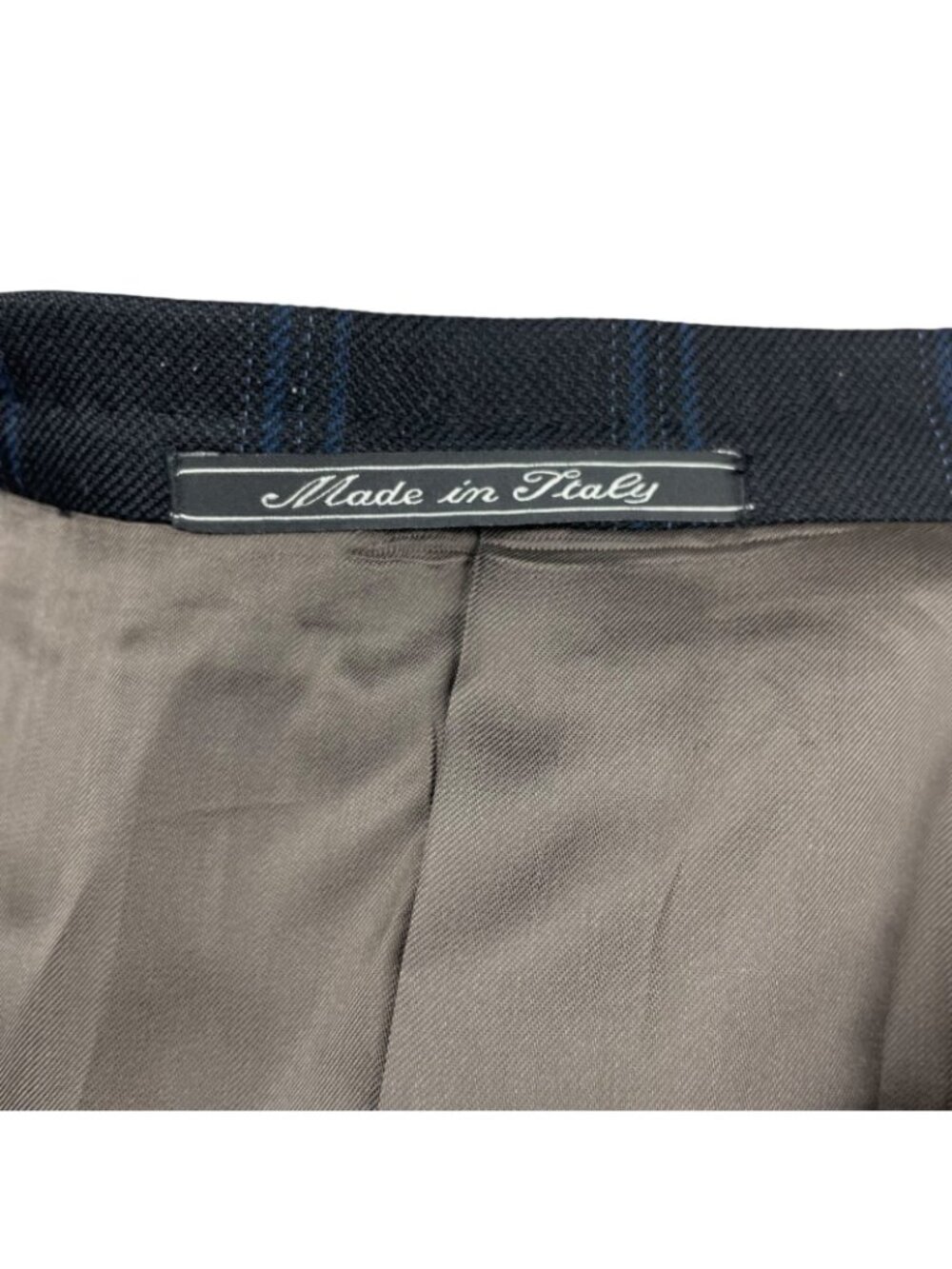 Corneliani Men's Wool/Cashmere Blazer Black/Blue Windowpane Plaid • Italy • 44R - Picture 4 of 12